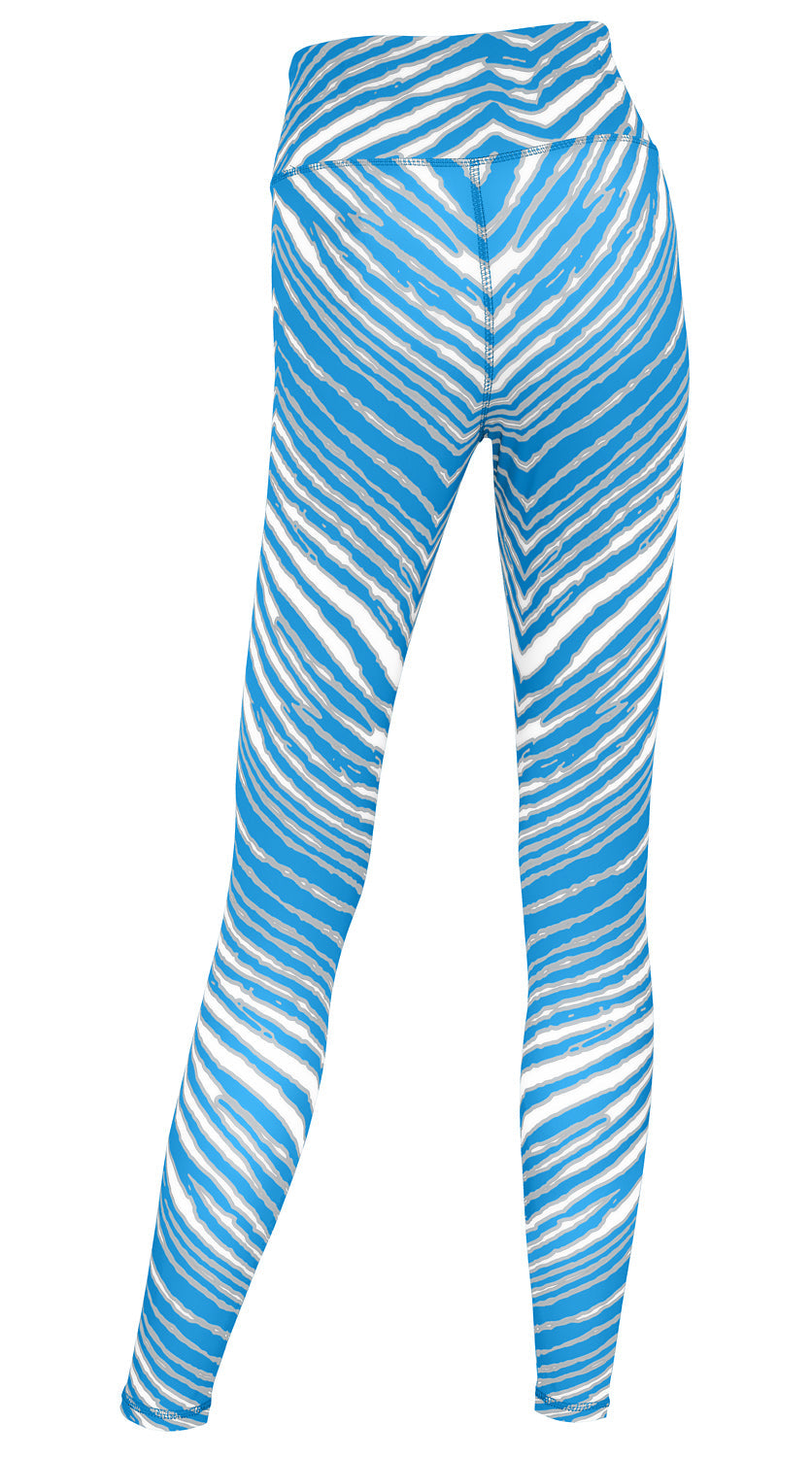 Zubaz NFL Women's 2 Pack Zebra 2 Color And Marble Leggings with Pimary Logo, Detroit Lions