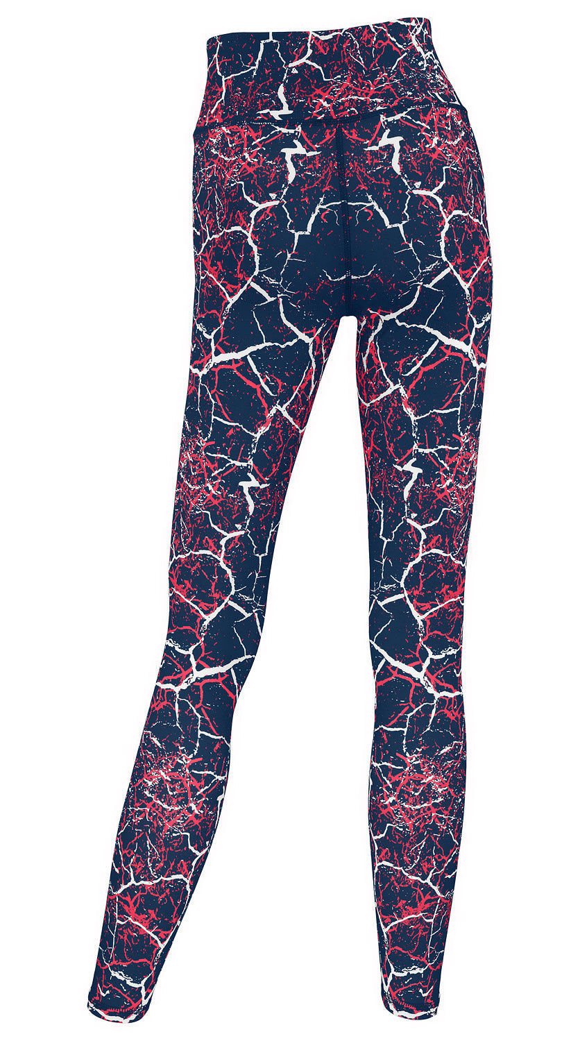 Zubaz NFL Women's 2 Pack Zebra 2 Color And Marble Leggings with Pimary Logo, Houston Texans