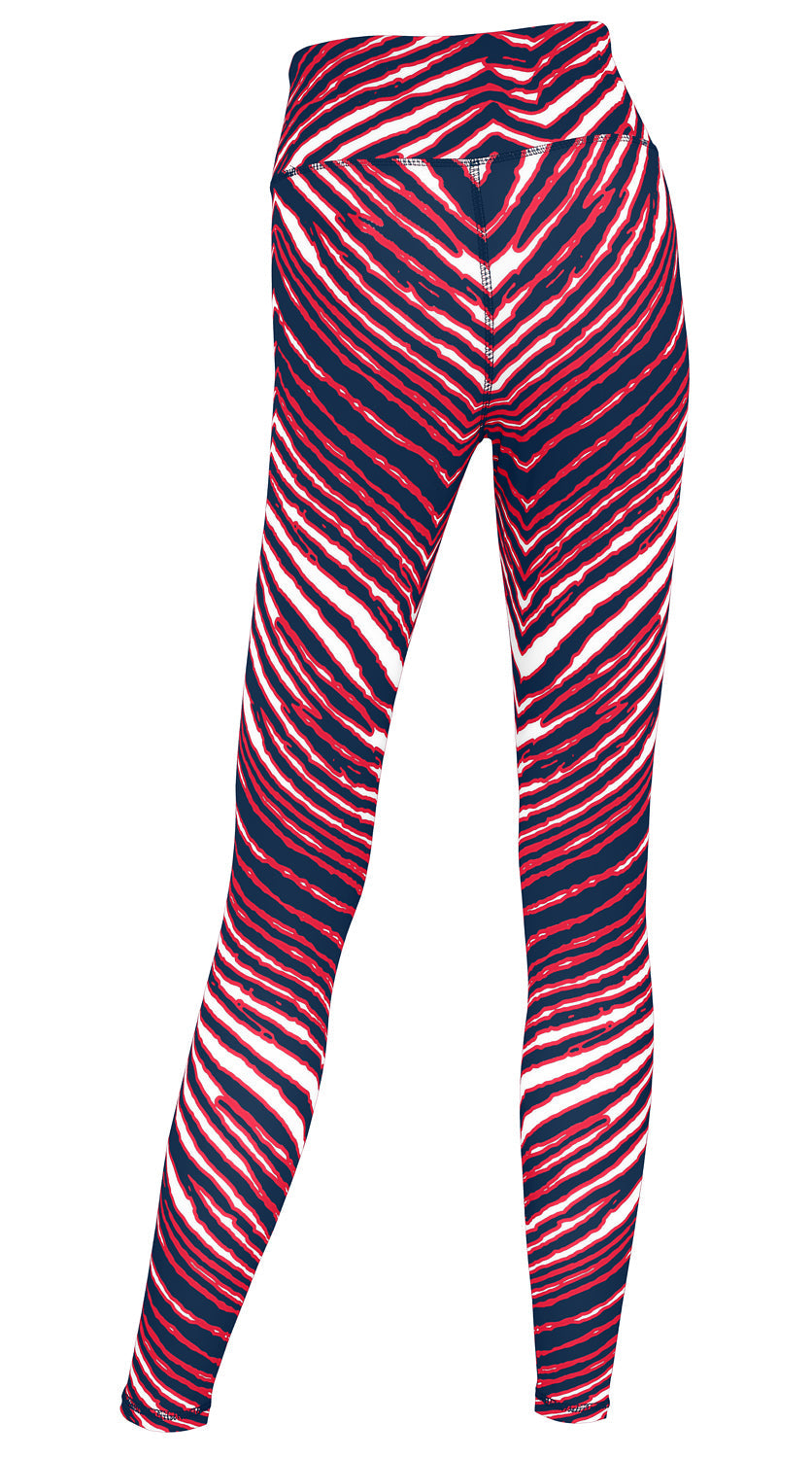 Zubaz NFL Women's 2 Pack Zebra 2 Color And Marble Leggings with Pimary Logo, Houston Texans