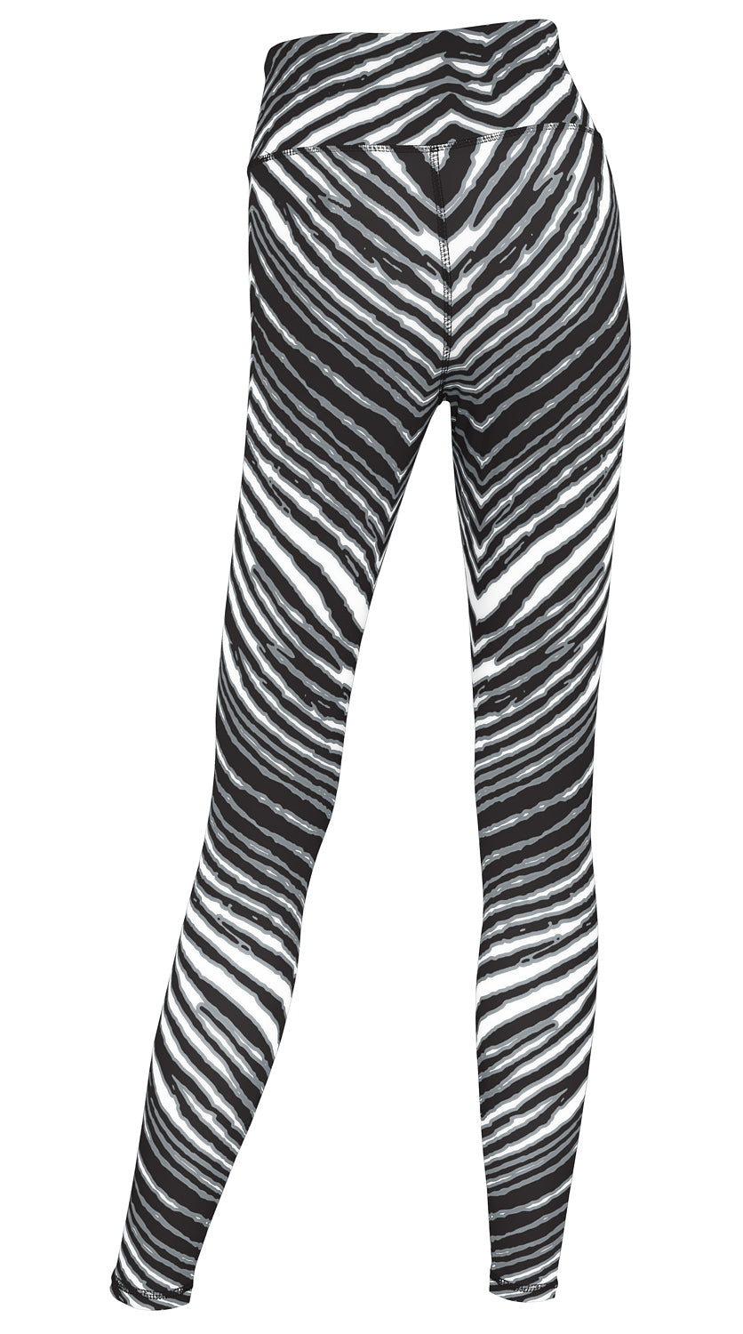 Zubaz NFL Women's 2 Pack Zebra 2 Color And Marble Leggings with Pimary Logo, Las Vegas Raiders