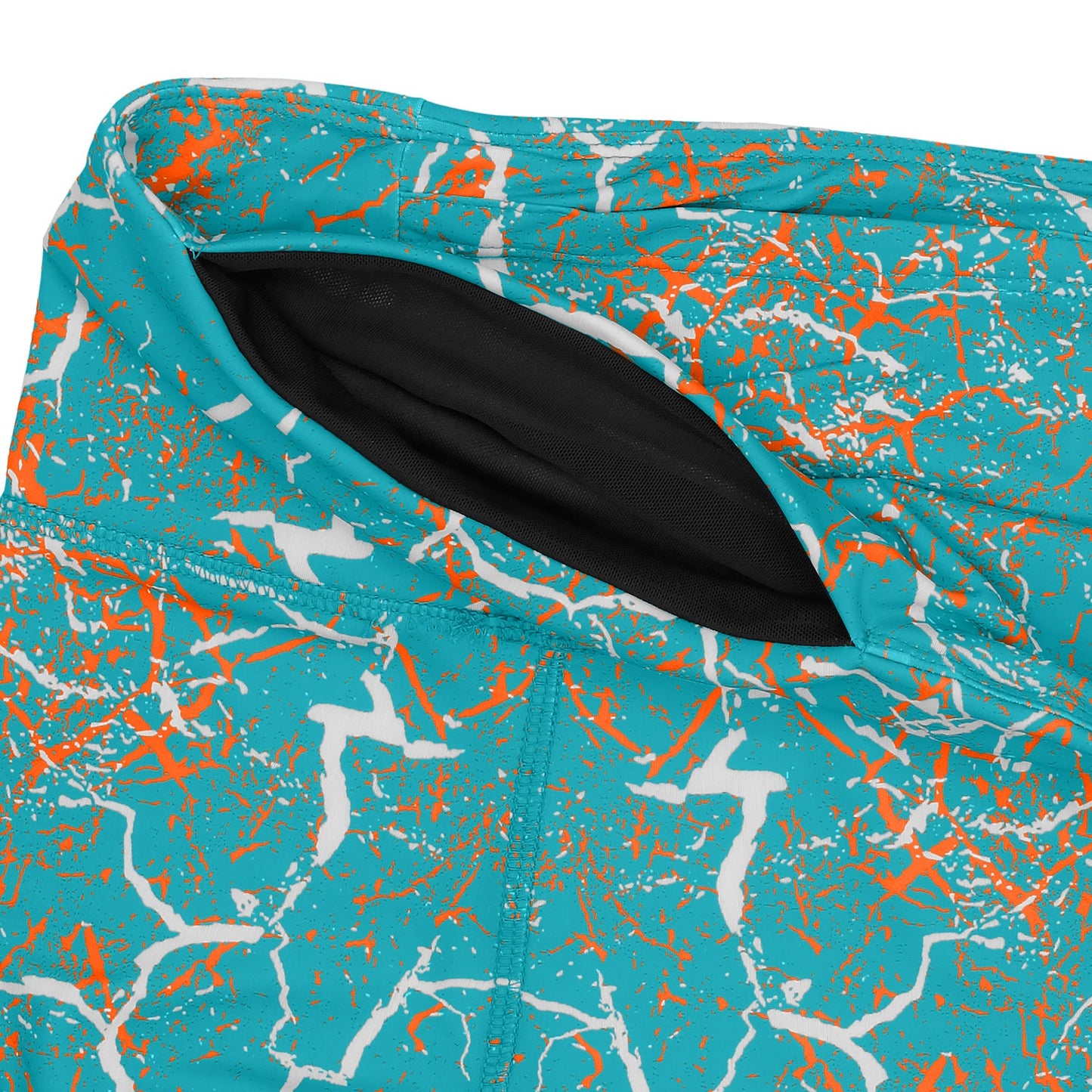 Zubaz NFL Women's 2 Pack Zebra 2 Color And Marble Leggings with Pimary Logo, Miami Dolphins