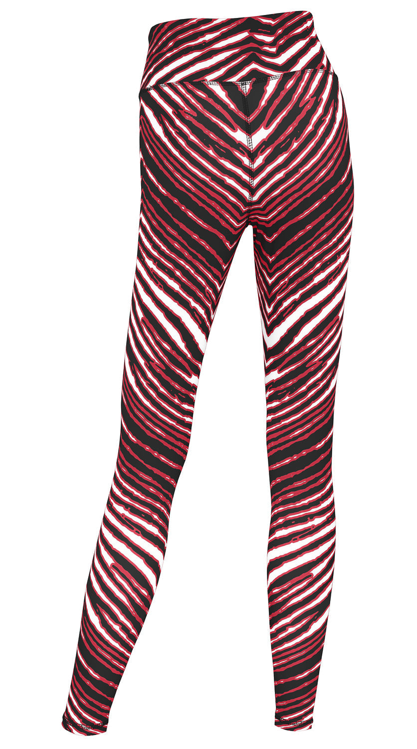 Zubaz NFL Women's 2 Pack Zebra 2 Color And Marble Leggings with Pimary Logo, Tampa Bay Buccaneers