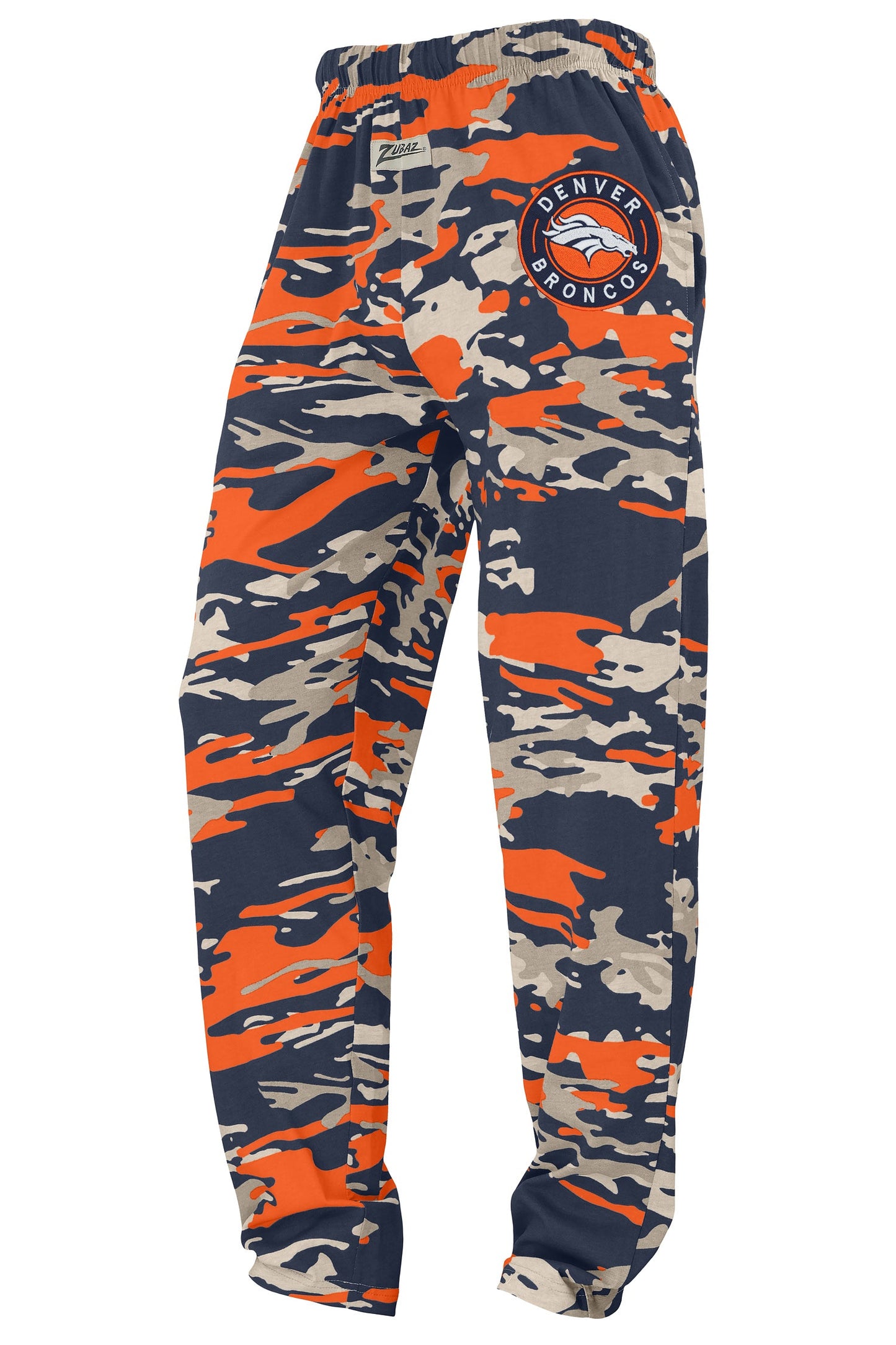 Zubaz NFL Adult Unisex Z88 Embroidered Alt Camo Pants, Denver Broncos