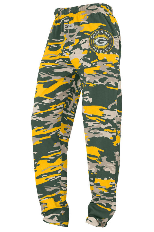 Zubaz NFL Adult Unisex Z88 Embroidered Alt Camo Pants, Green Bay Packers