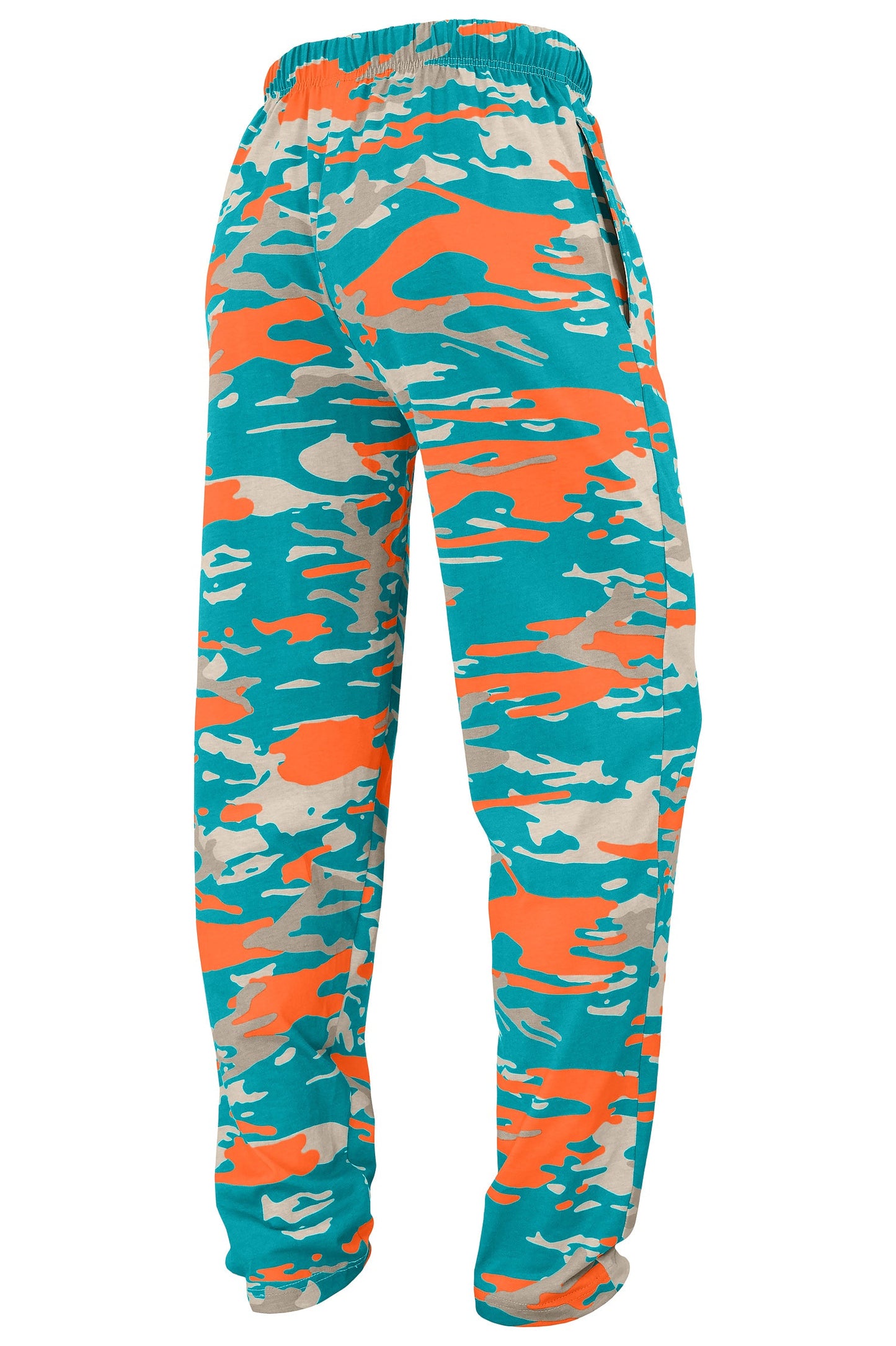Zubaz NFL Adult Unisex Z88 Embroidered Alt Camo Pants, Miami Dolphins