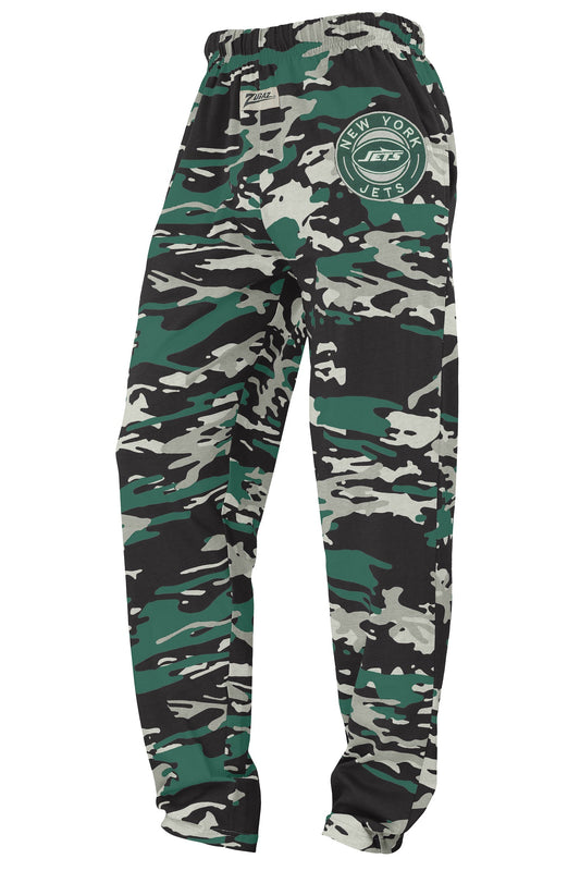Zubaz NFL Adult Unisex Z88 Embroidered Alt Camo Pants, New York Jets