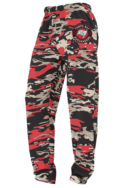 Zubaz NFL Adult Unisex Z88 Embroidered Alt Camo Pants, Tampa Bay Buccaneers