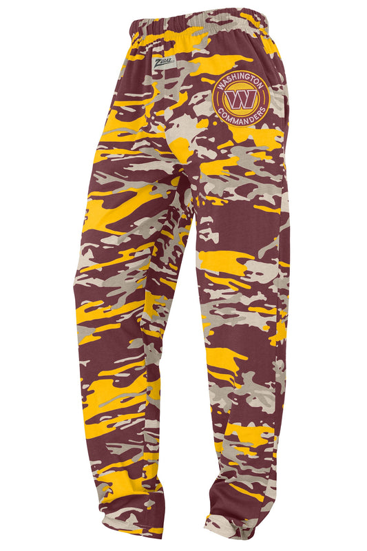 Zubaz NFL Adult Unisex Z88 Embroidered Alt Camo Pants, Washington Commanders