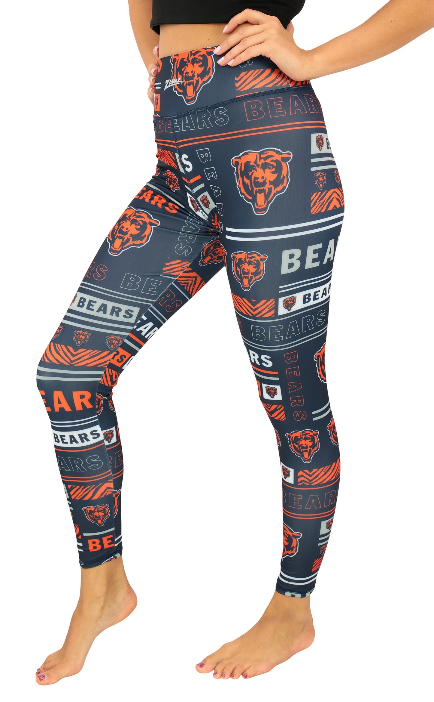 Zubaz NFL Women's Column Leggings, Chicago Bears
