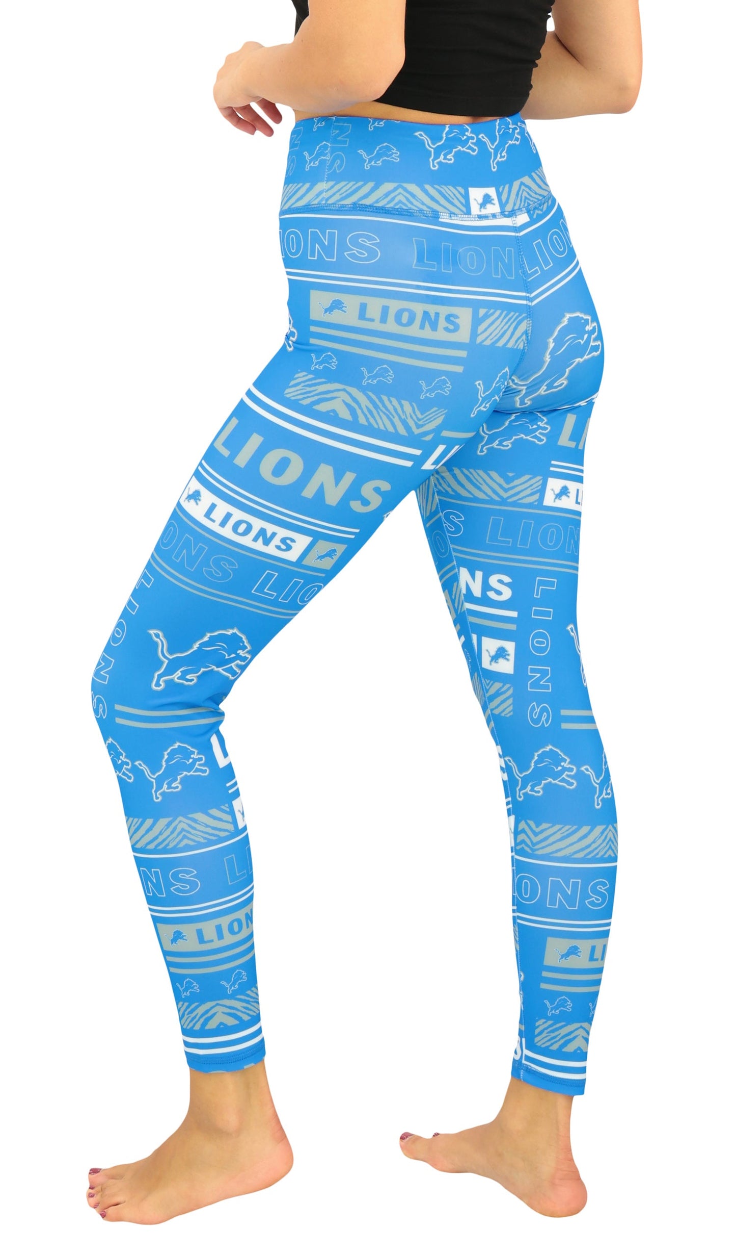 Zubaz NFL Women's Column Leggings, Detroit Lions