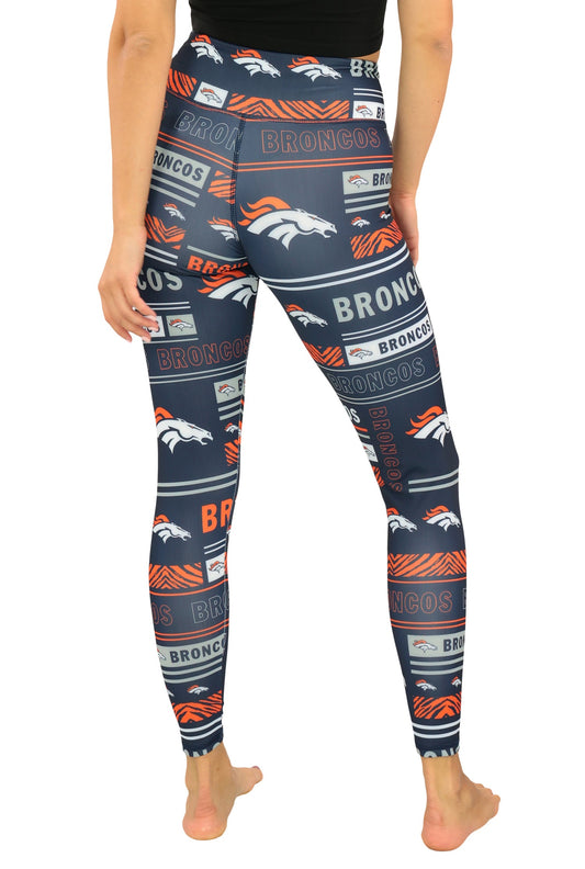 Zubaz NFL Women's Column Leggings, Denver Broncos