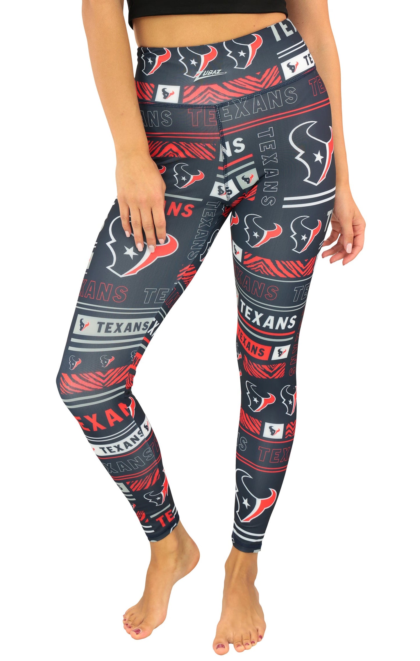 Zubaz NFL Women's Column Leggings, Houston Texans
