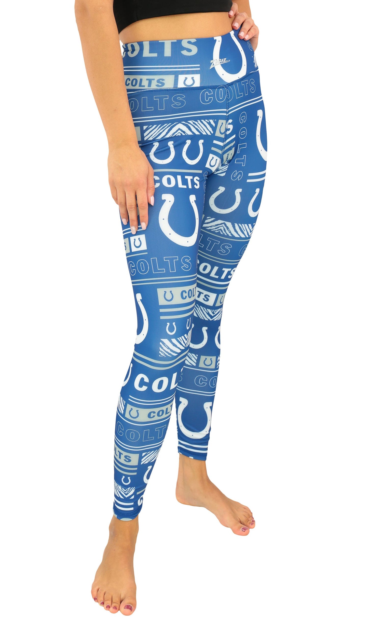 Zubaz NFL Women's Column Leggings, Indianapolis Colts