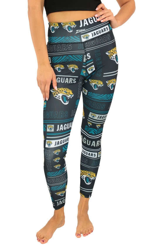 Zubaz NFL Women's Column Leggings, Jacksonville Jaguars
