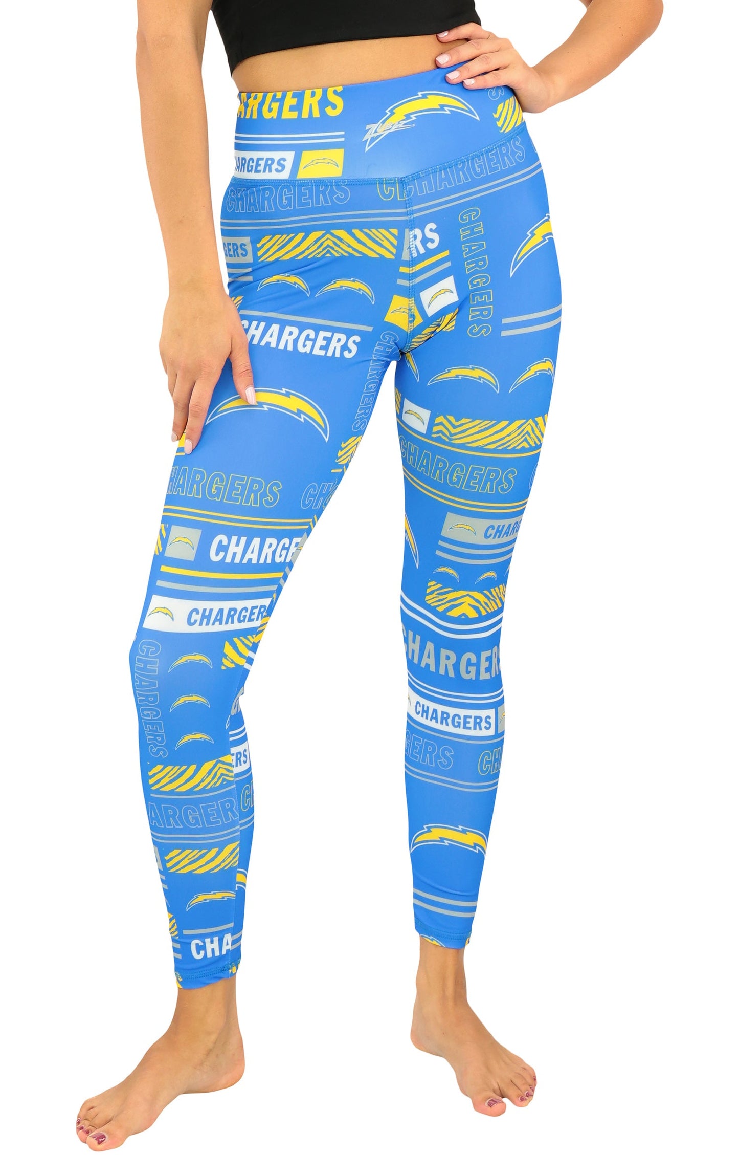 Zubaz NFL Women's Column Leggings, Los Angeles Chargers