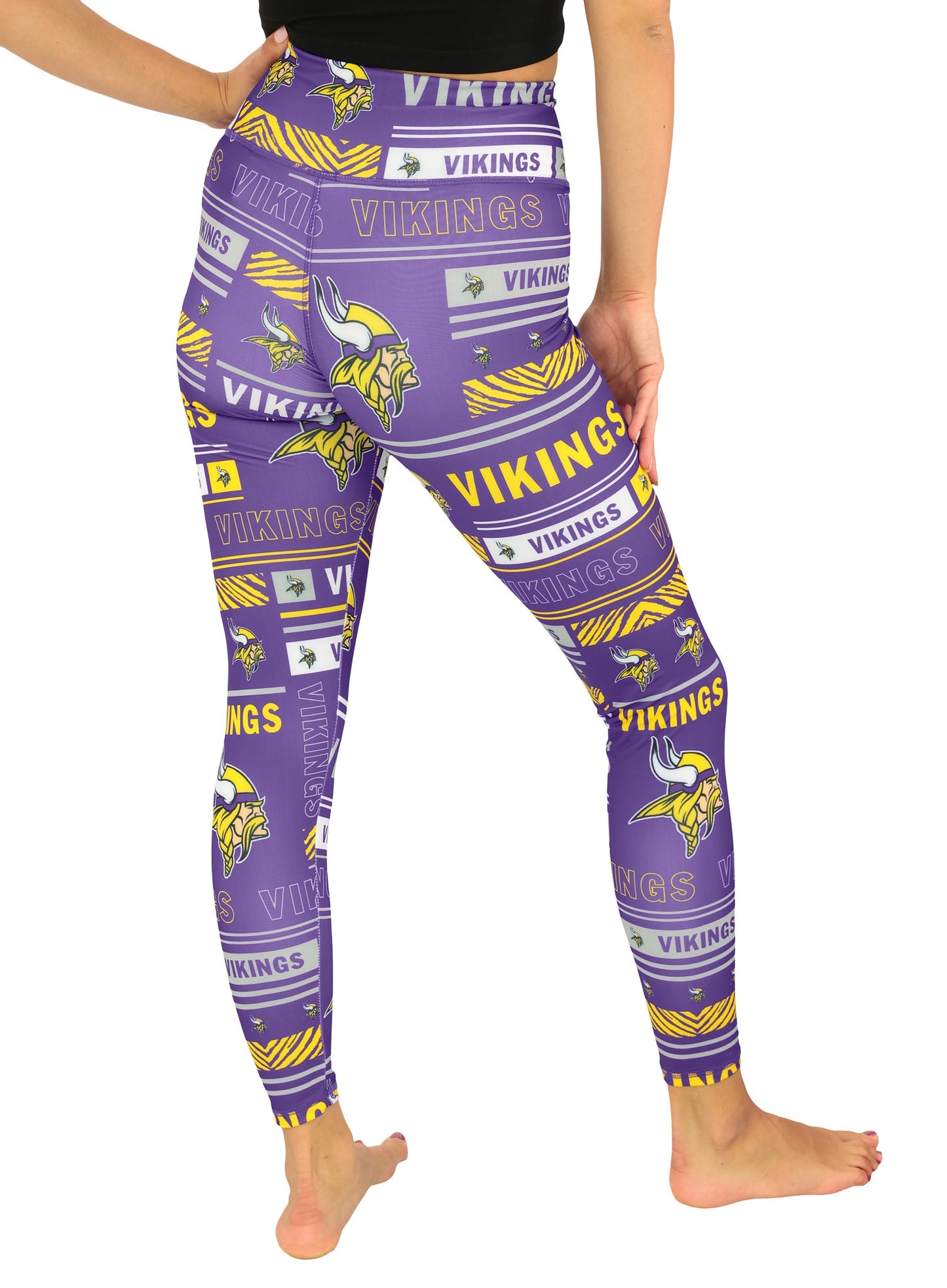Zubaz NFL Women's Column Leggings, Minnesota Vikings