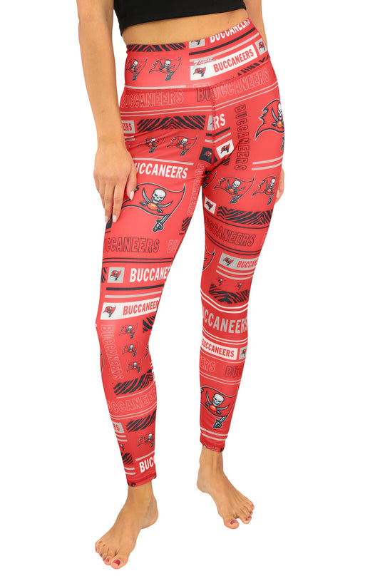 Zubaz NFL Women's Column Leggings, Tampa Bay Buccaneers