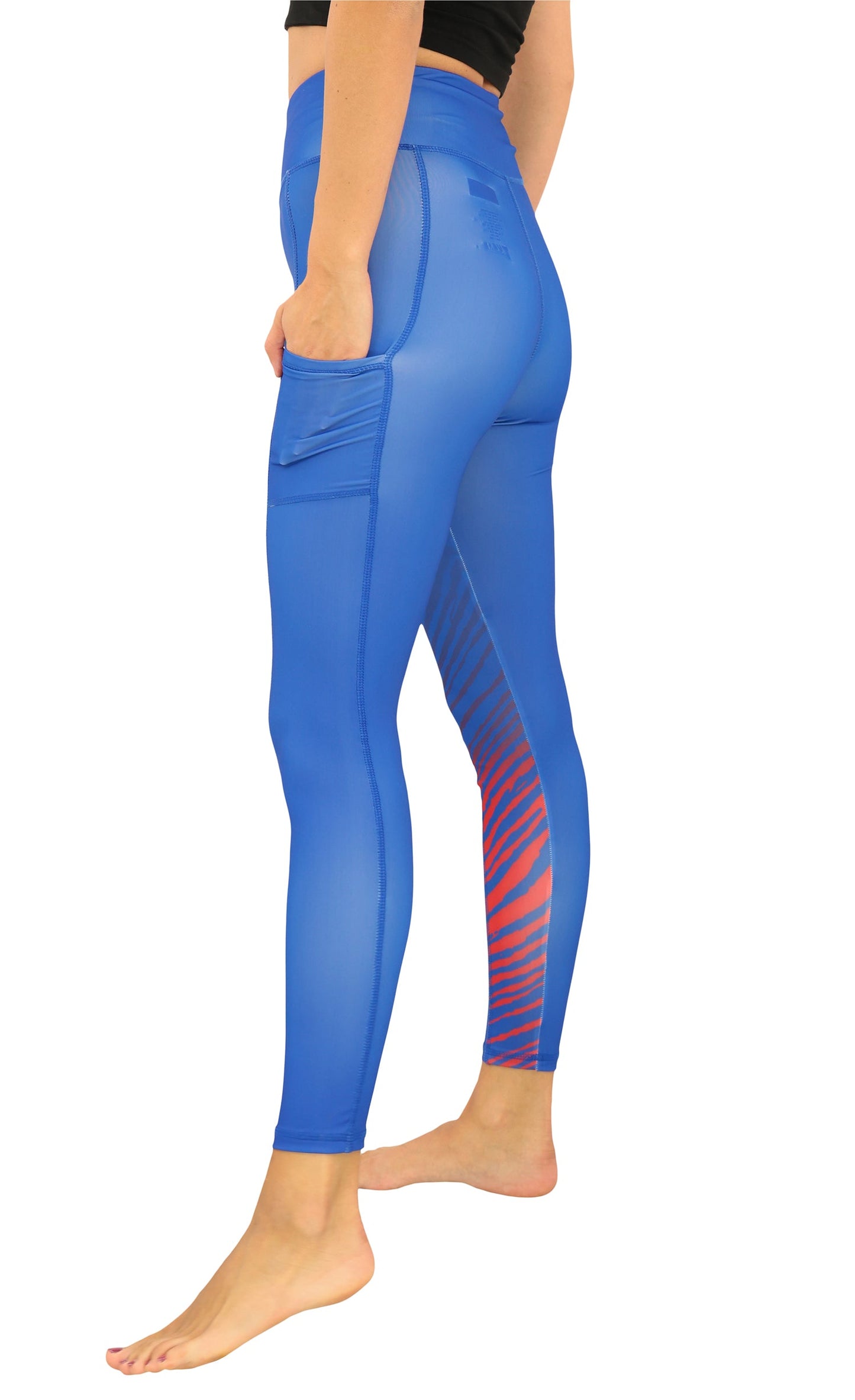 Zubaz NFL Women's Fade Primary Logo Leggings, Buffalo Bills