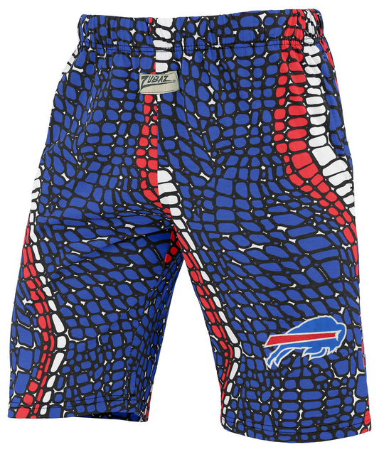 Zubaz NFL Adult Unisex Z88 Embroidered Gator 3 Color Shorts, Buffalo Bills