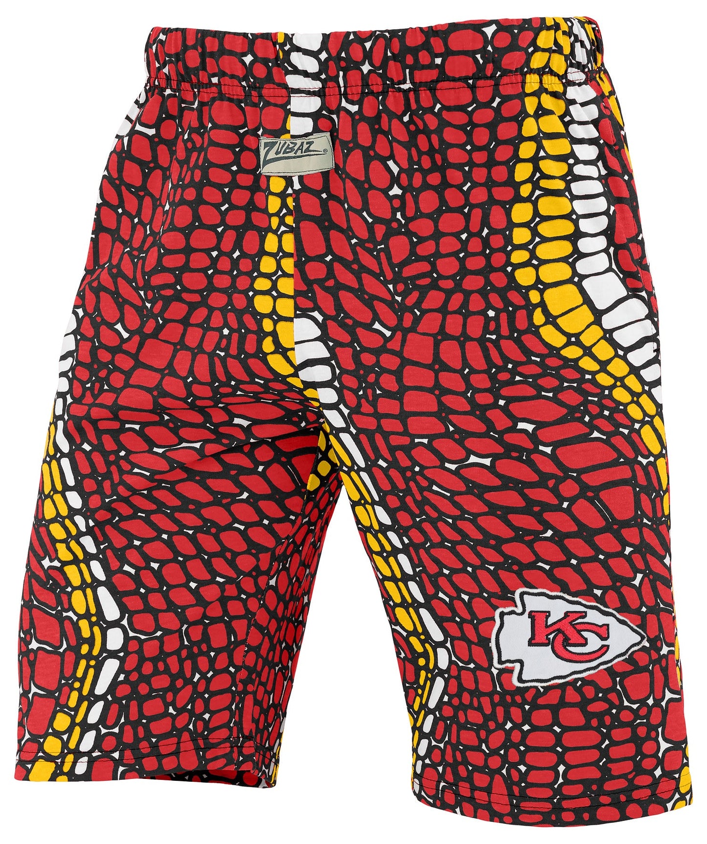 Zubaz NFL Adult Unisex Z88 Embroidered Gator 3 Color Shorts, Kansas City Chiefs