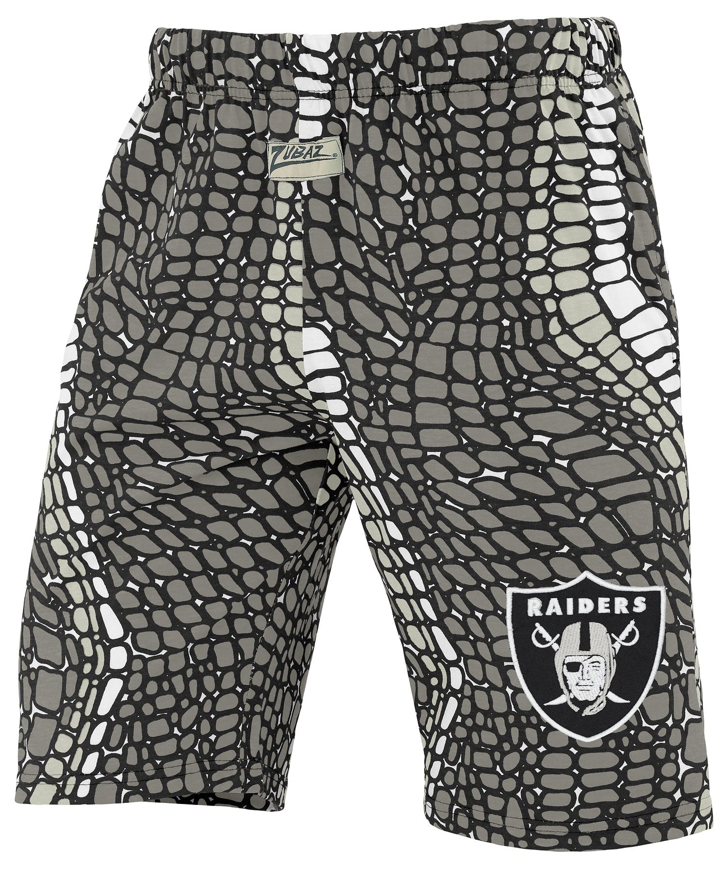 Zubaz NFL Adult Unisex Z88 Embroidered Gator 3 Color Shorts, Las Vegas Raiders
