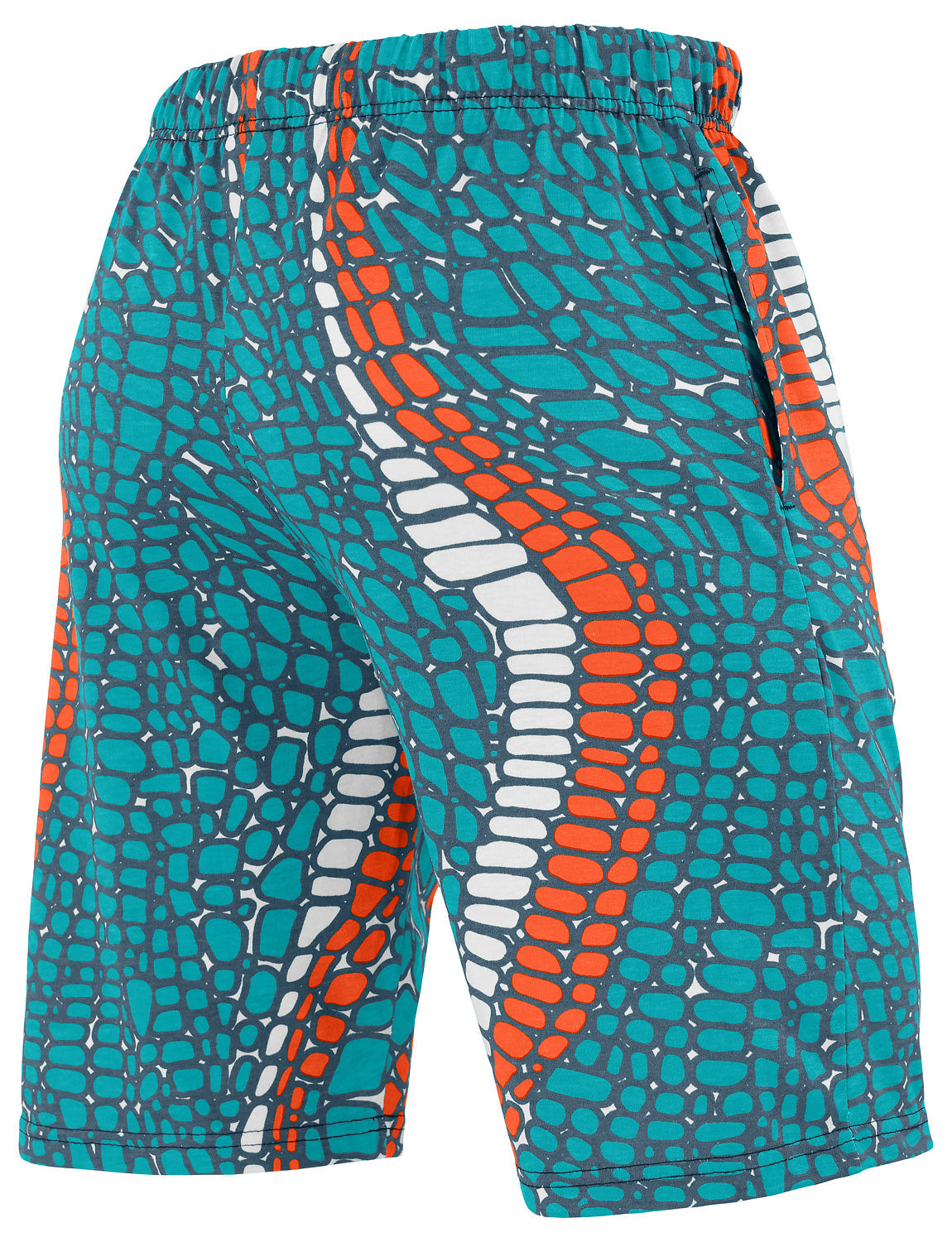 Zubaz NFL Adult Unisex Z88 Embroidered Gator 3 Color Shorts, Miami Dolphins