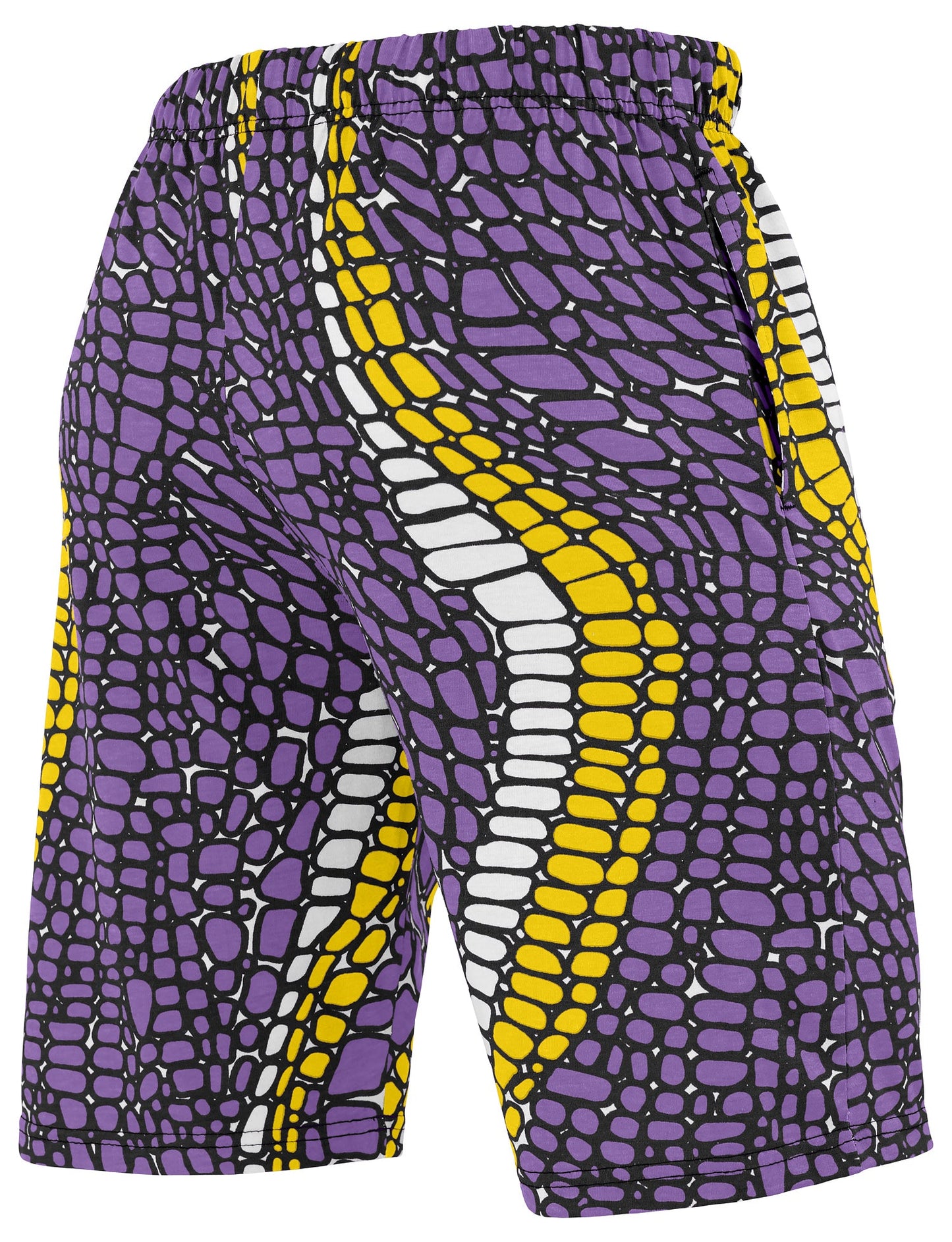 Zubaz NFL Adult Unisex Z88 Embroidered Gator 3 Color Shorts, Minnesota Vikings