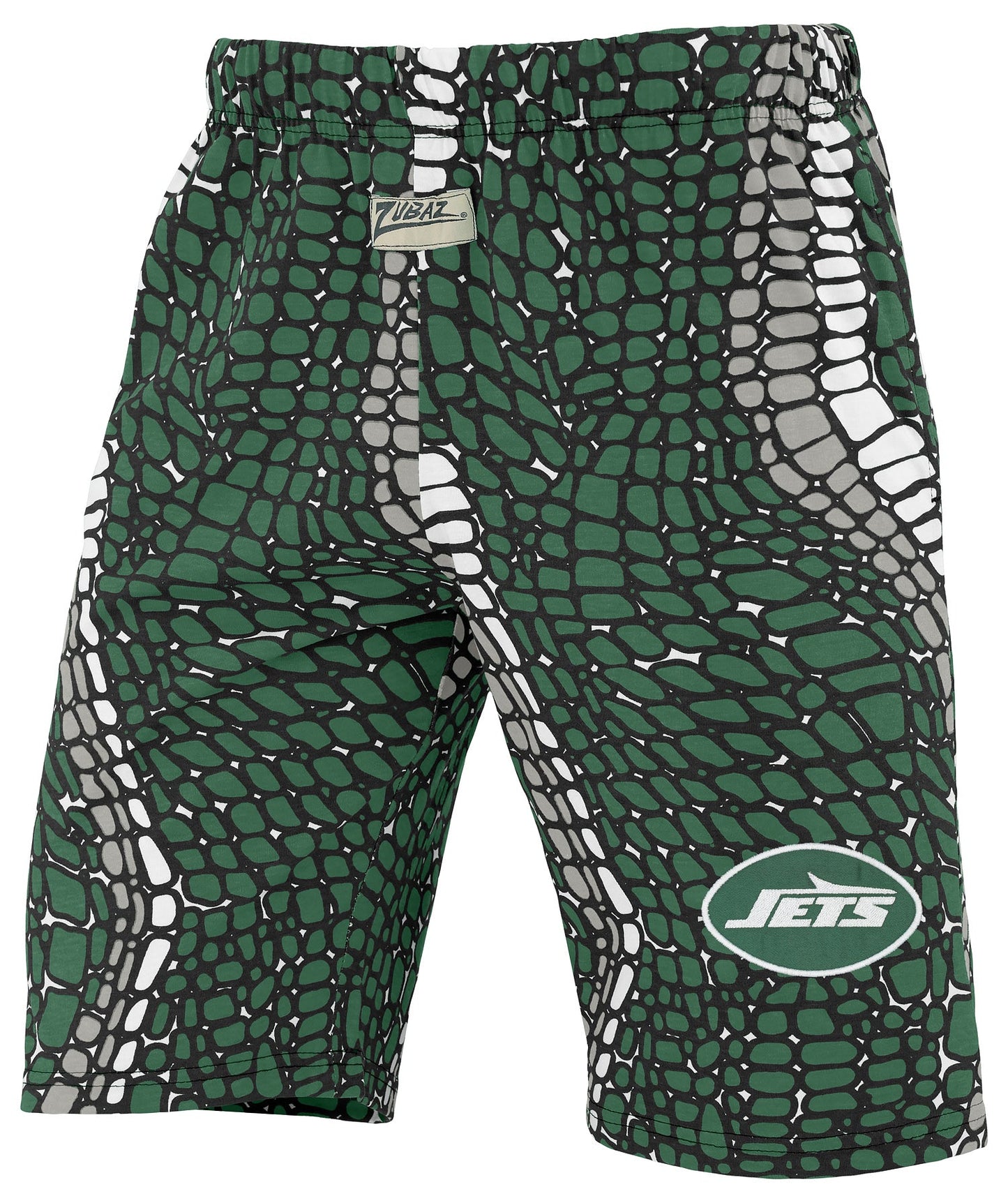 Zubaz NFL Adult Unisex Z88 Embroidered Gator 3 Color Shorts, New York Jets