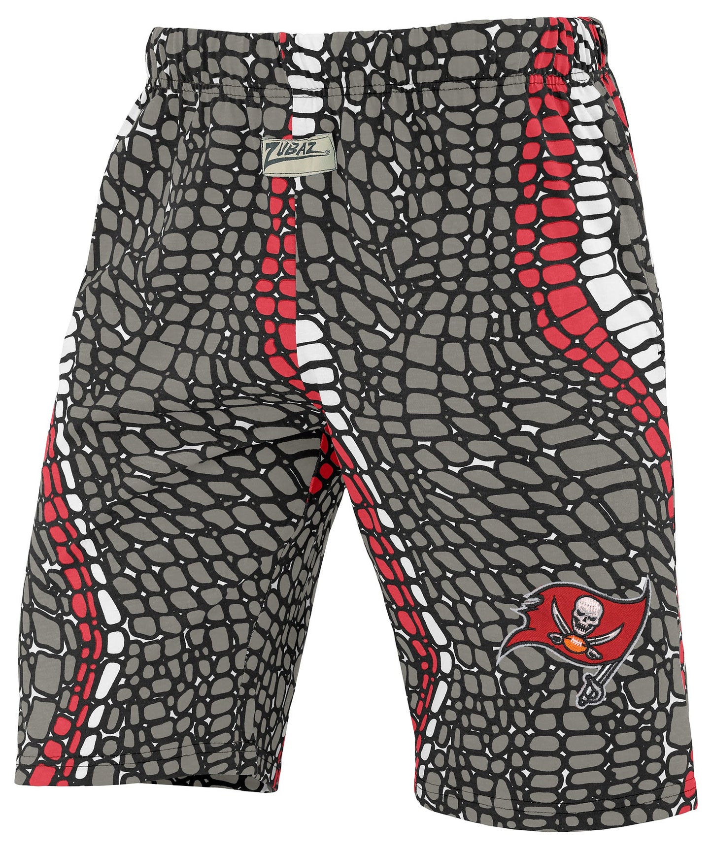 Zubaz NFL Adult Unisex Z88 Embroidered Gator 3 Color Shorts, Tampa Bay Buccaneers