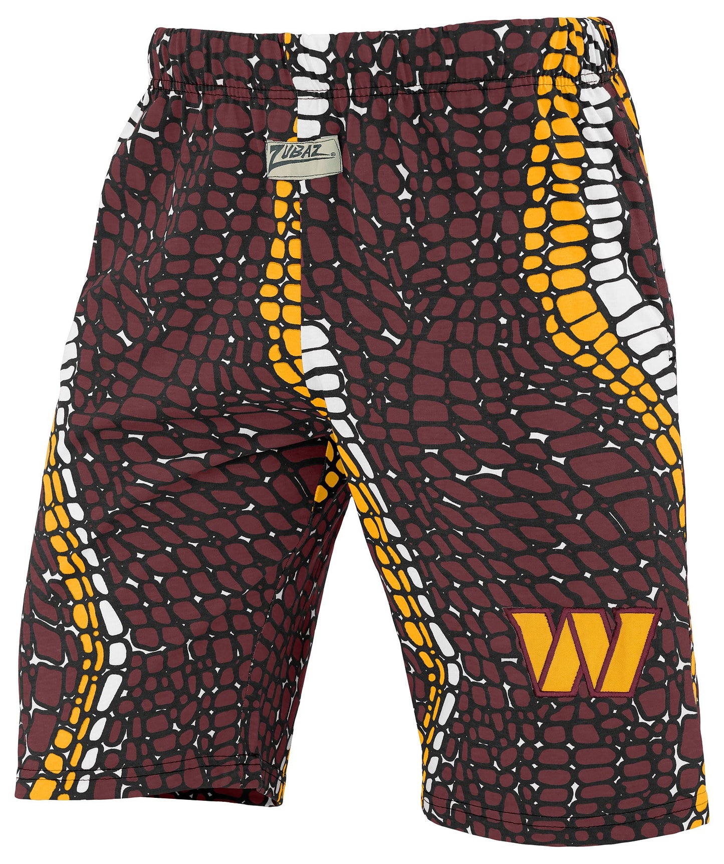 Zubaz NFL Adult Unisex Z88 Embroidered Gator 3 Color Shorts, Washington Commanders
