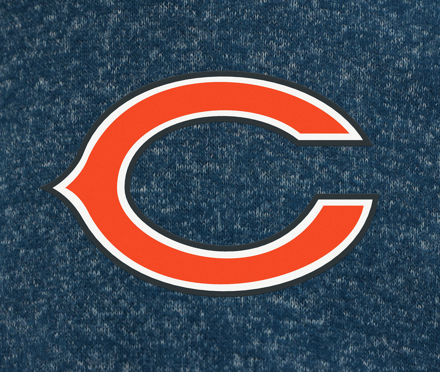 Zubaz NFL Womens Chicago Bears Womens Marled Gray/Navy Blue Soft Crossover Hoodie