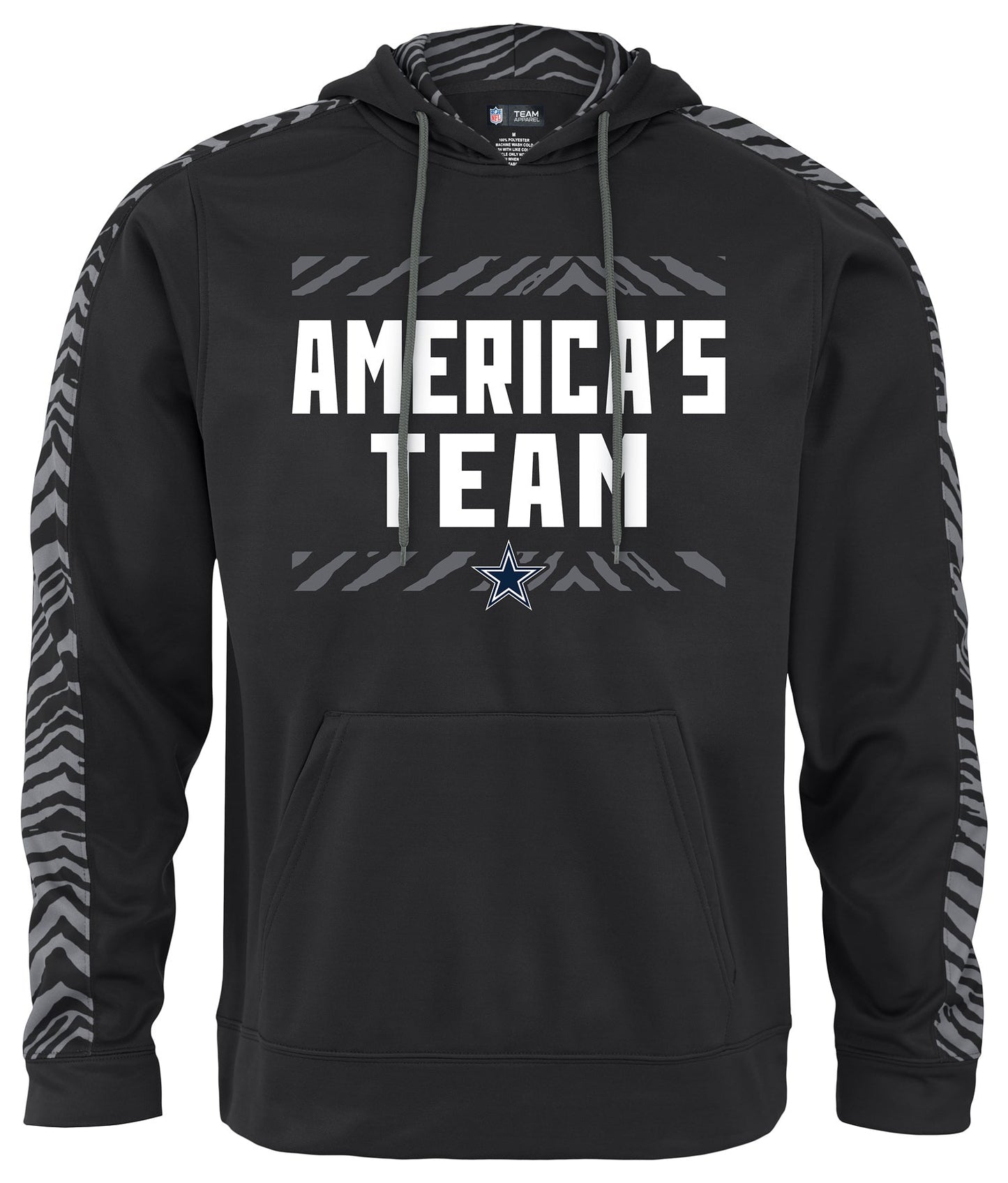 Zubaz NFL Men's Dallas Cowboys Team Slogan Fleece Hoodie