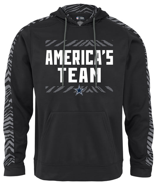 Zubaz NFL Men's Dallas Cowboys Team Slogan Fleece Hoodie