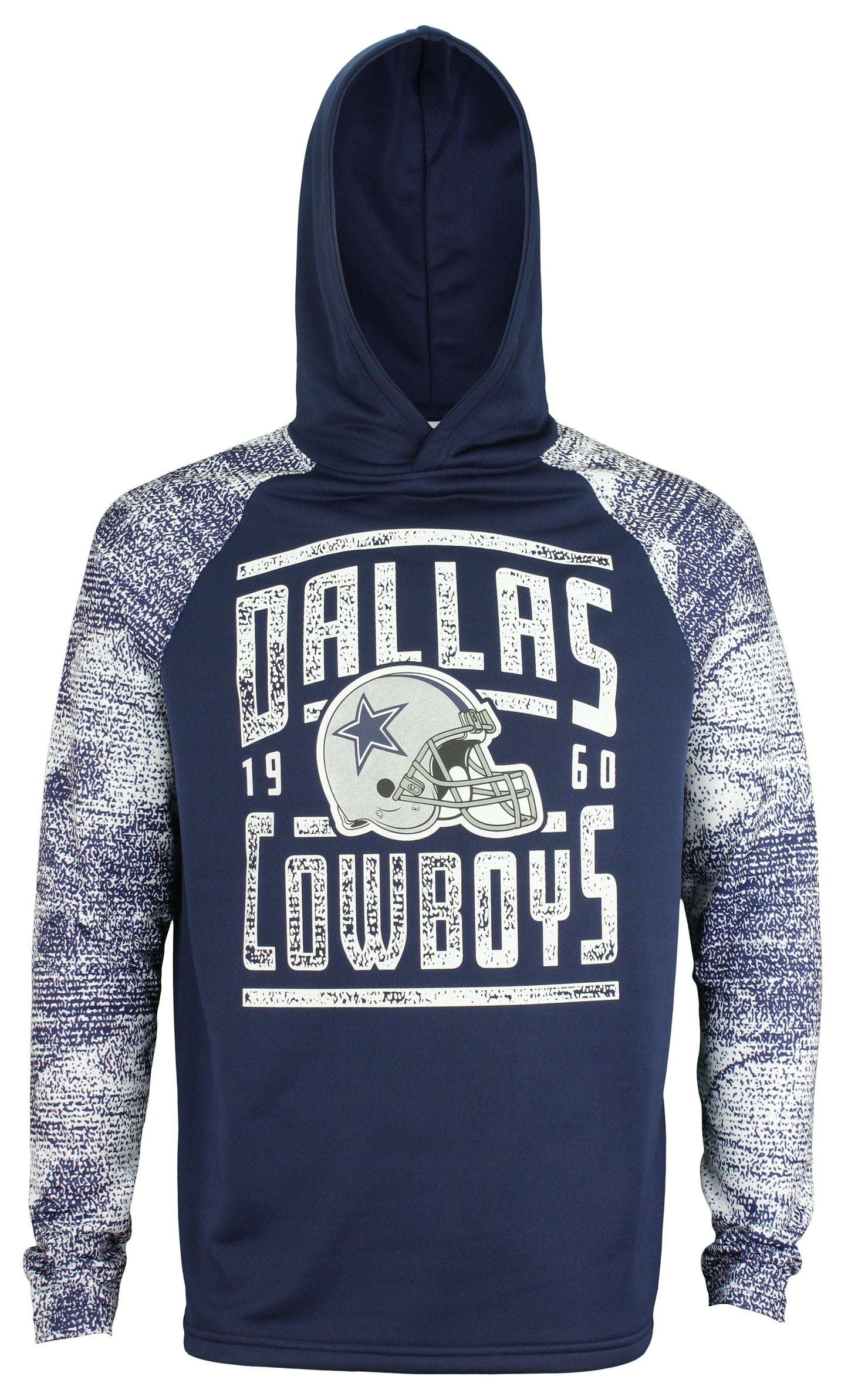 Zubaz NFL Men's Dallas Cowboys Lightweight EST Hoodie With Static Sleeves