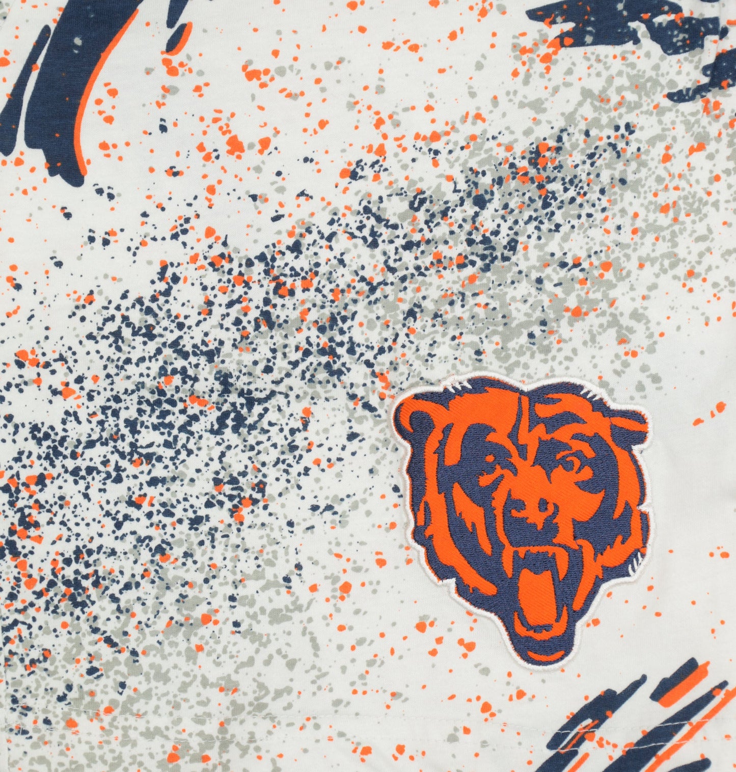 Zubaz NFL Adult Unisex Z88 Embroidered Confetti 3 Team Color Shorts, Chicago Bears