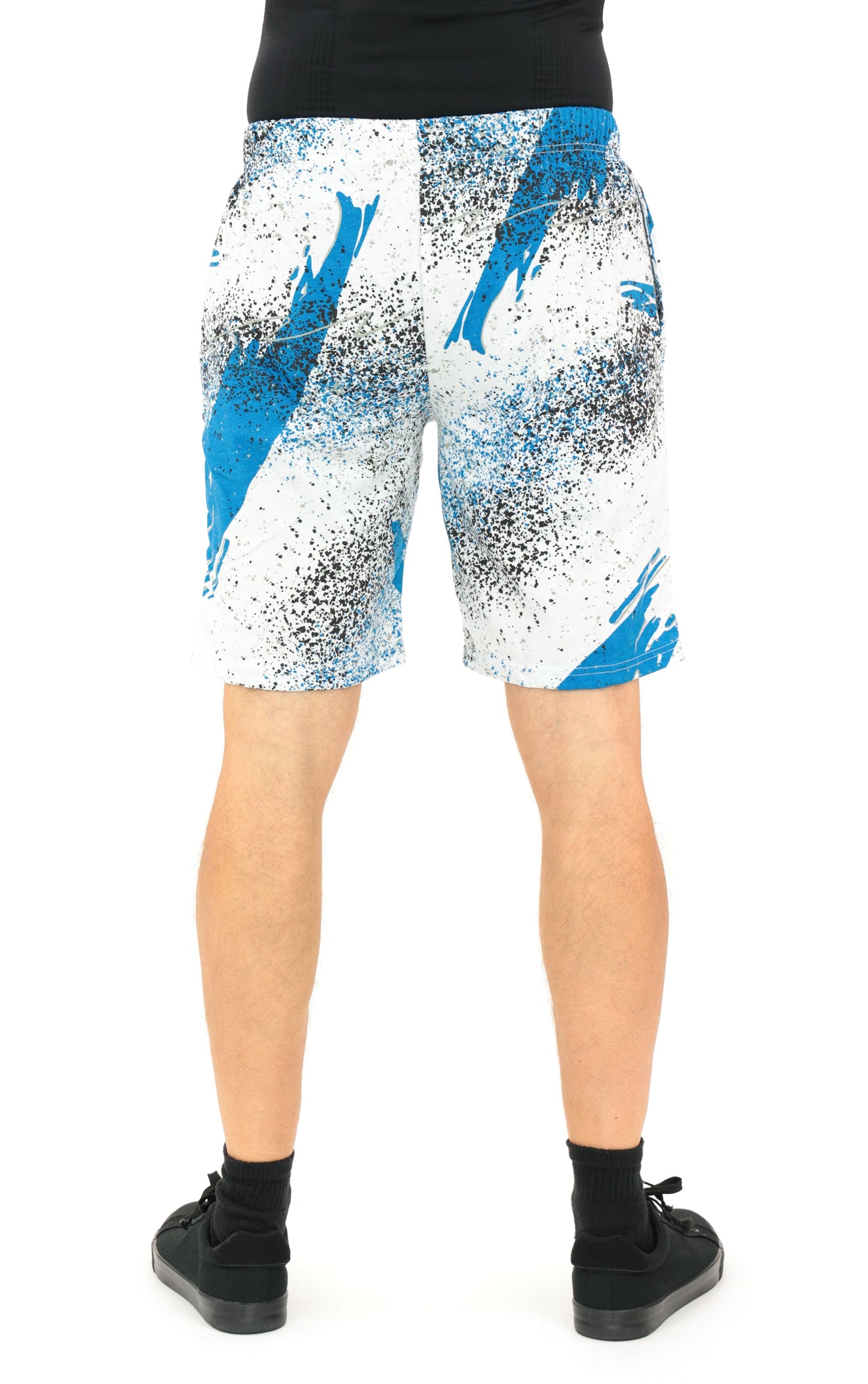 Zubaz NFL Adult Unisex Z88 Embroidered Confetti 3 Team Color Shorts, Detroit Lions