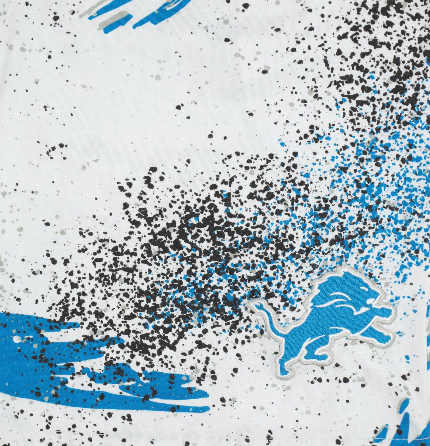 Zubaz NFL Adult Unisex Z88 Embroidered Confetti 3 Team Color Shorts, Detroit Lions