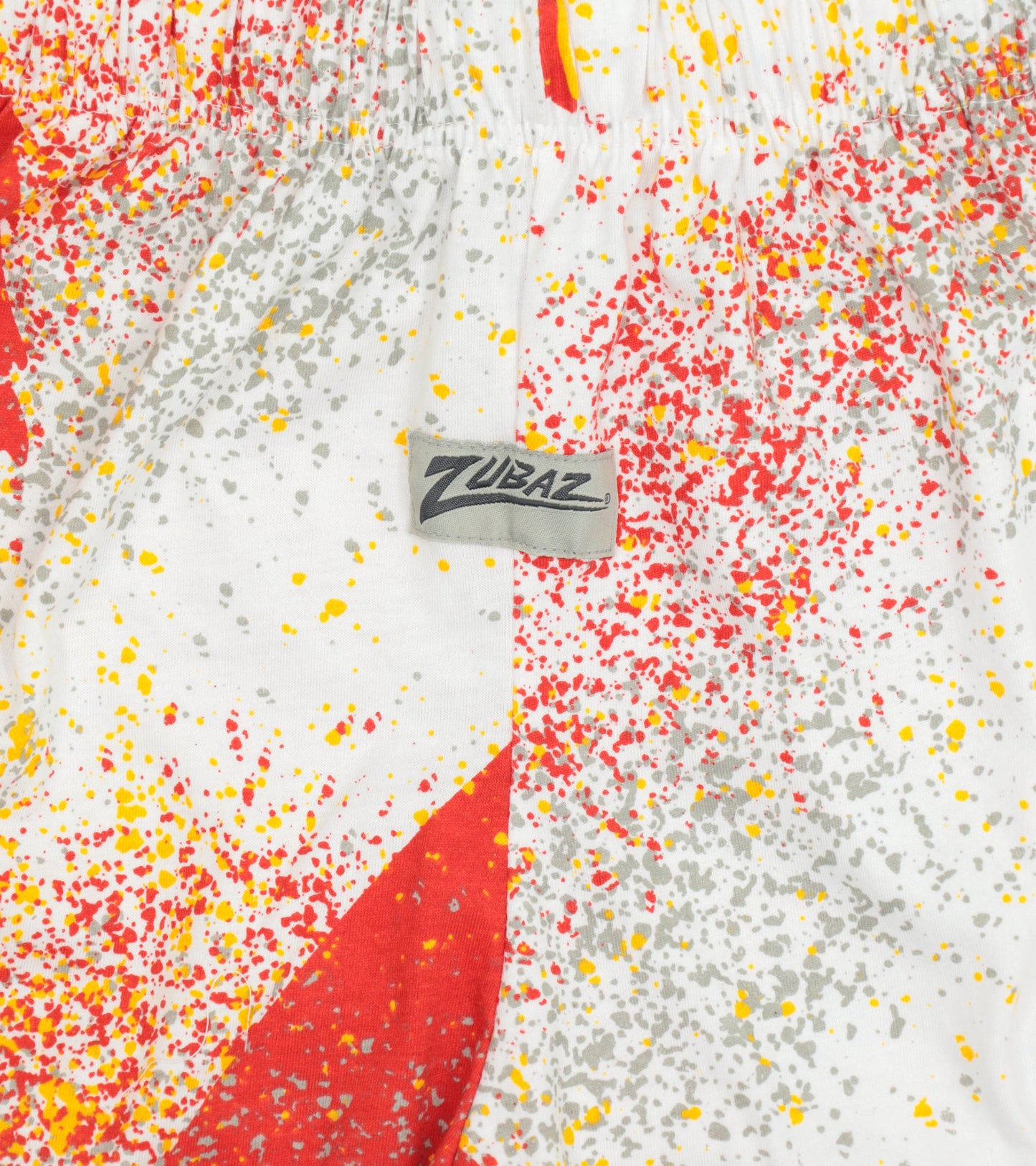 Zubaz NFL Adult Unisex Z88 Embroidered Confetti 3 Team Color Shorts, Kansas City Chiefs