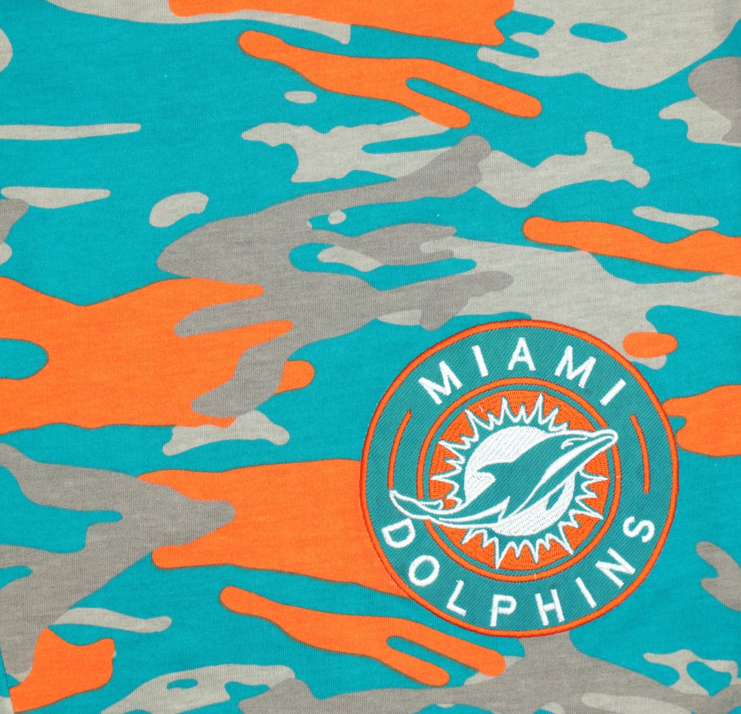 Zubaz NFL Adult Unisex Z88 Embroidered Alt Camo Shorts, Miami Dolphins