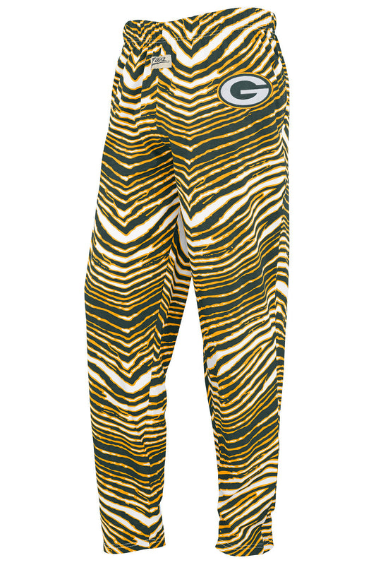 Zubaz NFL  UNISEX Z88 Kids Zebra 3C Embroidered Pant, GREEN BAY PACKERS