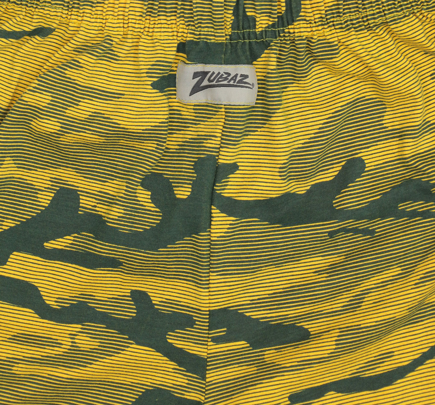 Zubaz NFL Adult Unisex Z88 Camo Lines Shorts, Green Bay Packers