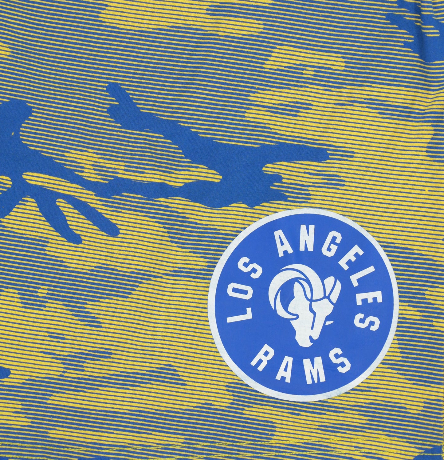 Zubaz NFL Adult Unisex Z88 Camo Lines Shorts, Los Angeles Rams