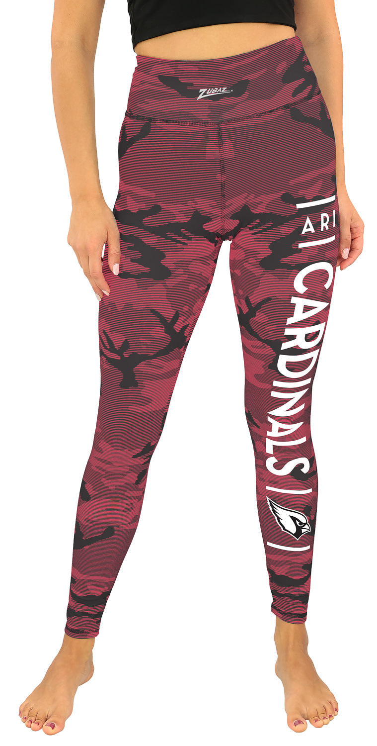 Zubaz NFL Women's Goal Line Camo Line Leggings, Arizona Cardinals