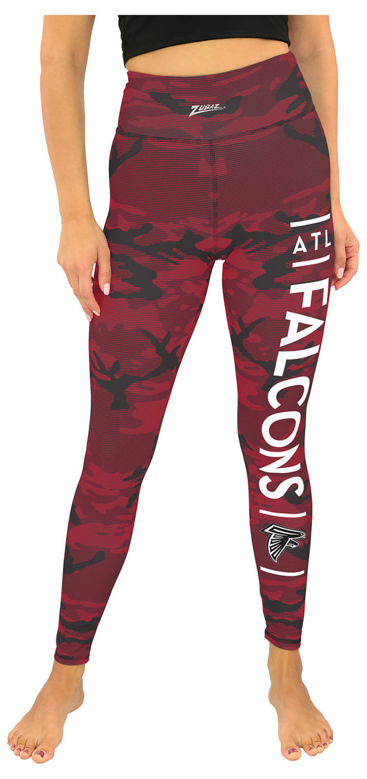 Zubaz NFL Women's Goal Line Camo Line Leggings, Atlanta Falcons