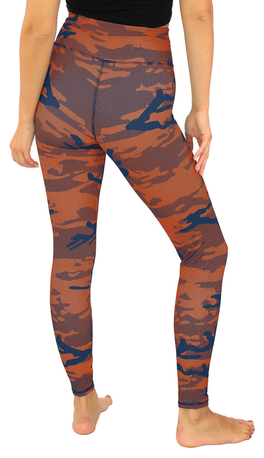 Zubaz NFL Women's Goal Line Camo Line Leggings, Chicago Bears