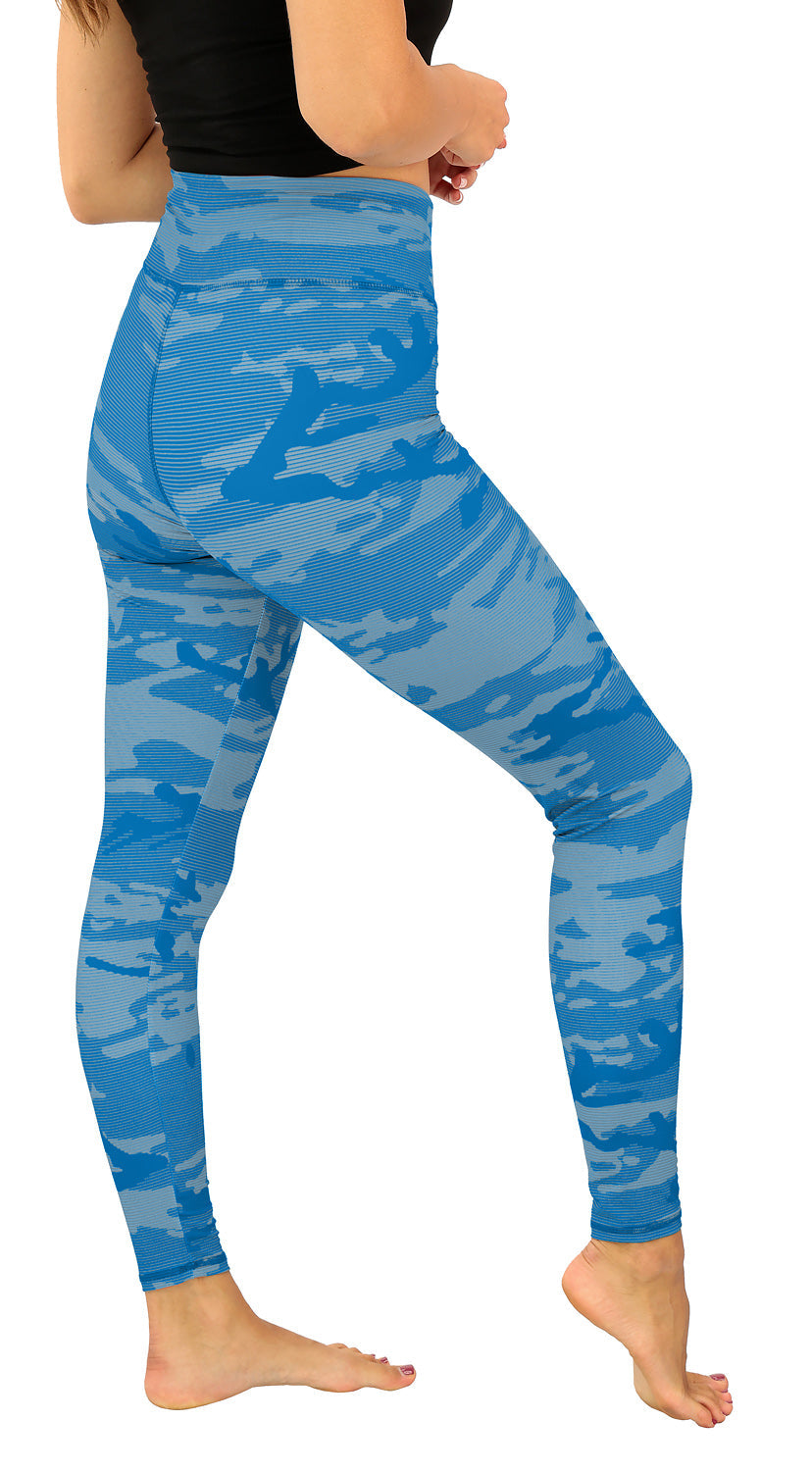 Zubaz NFL Women's Goal Line Camo Line Leggings, Detroit Lions