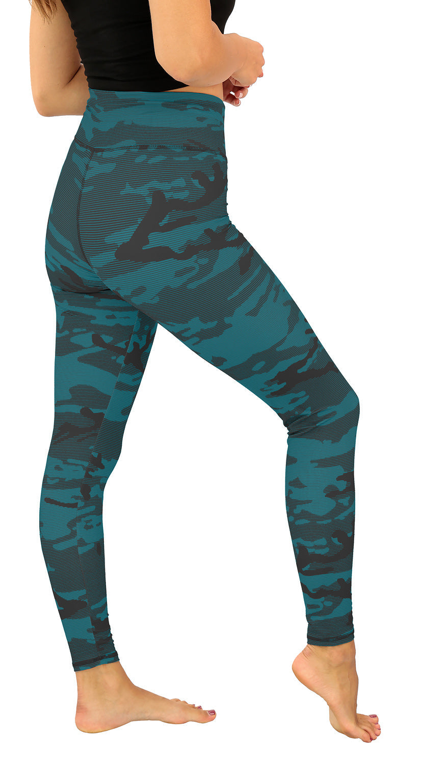 Zubaz NFL Women's Goal Line Camo Line Leggings, Jacksonville Jaguars