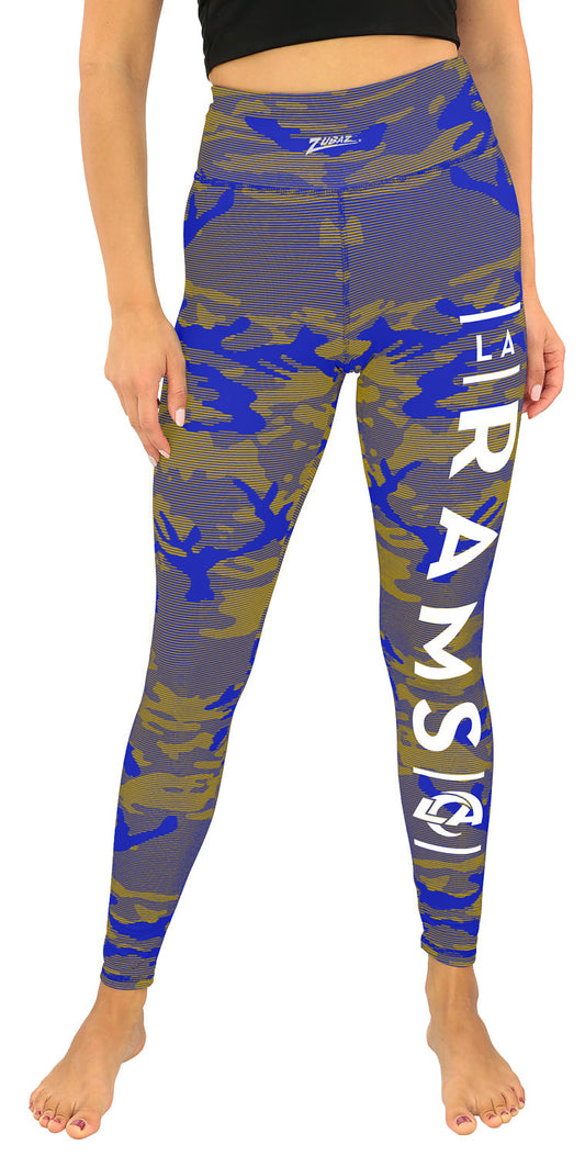 Zubaz NFL Women's Goal Line Camo Line Leggings, Los Angeles Rams