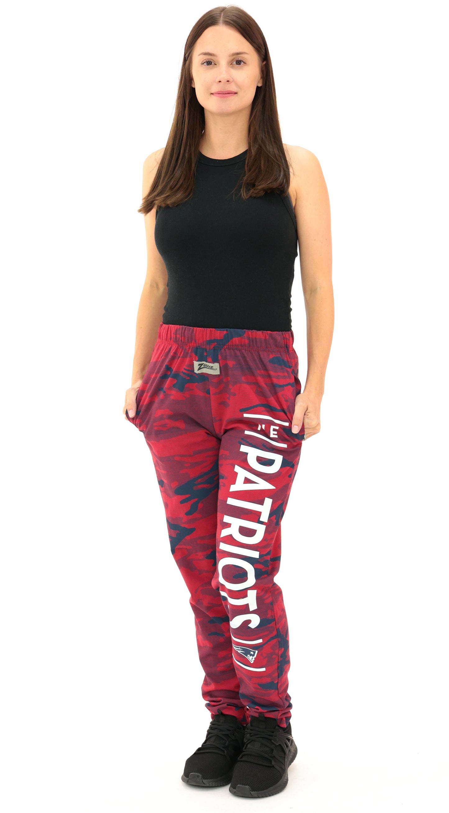 Zubaz NFL Adult Unisex Z88 Camo Lines Pants, New England Patriots