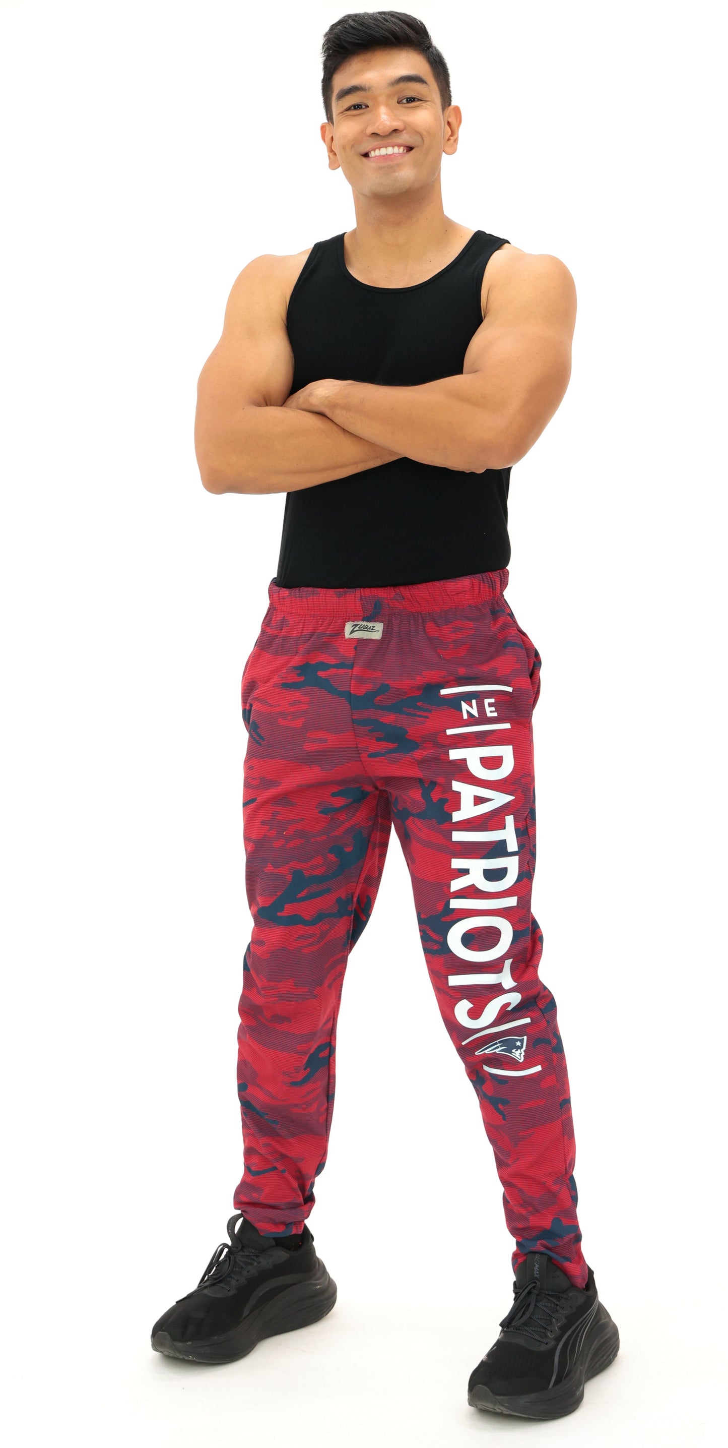 Zubaz NFL Adult Unisex Z88 Camo Lines Pants, New England Patriots
